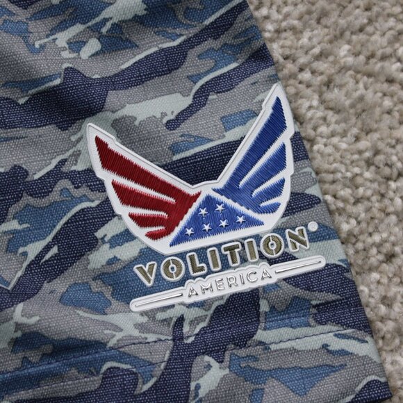 Puma Volition Polo Shirt Mens XL Blue Camo Short Sleeve Golf Stretch Pullover - Picture 8 of 15